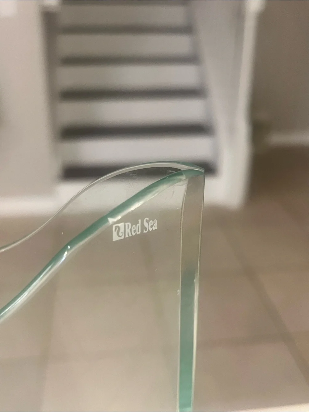 Vintage Red Sea Brand Glass Art Unique Shaped Clear Vase with Base